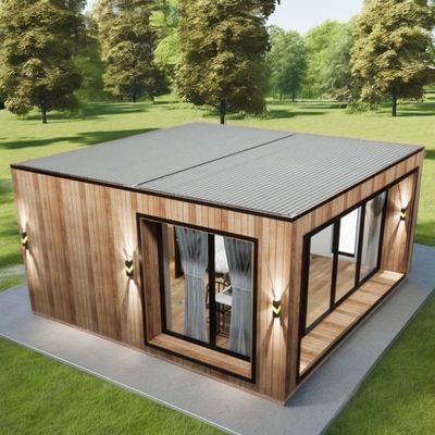 急速な建設 鋳造済みコンテナハウス 鋼鉄管と50/75/100mmの波サンドイッチパネル