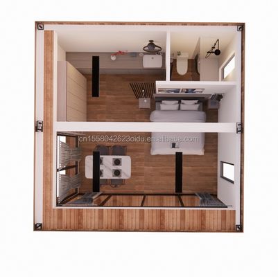 急速な建設 鋳造済みコンテナハウス 鋼鉄管と50/75/100mmの波サンドイッチパネル