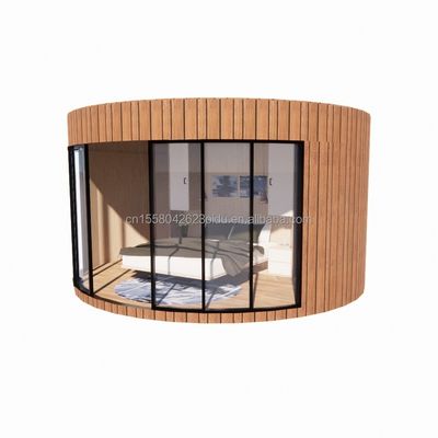 モダンデザイン 軽量 豪華 大容量 モジュール型 丸い 小さな家 軽鋼とサンドイッチパネル材料で組み立てられた