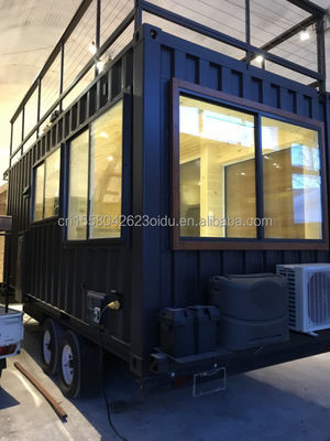 モダンデザイン カスタマイズされた色鉄製 製造 迅速なインストール 移動型キャンプトレーラー用の車輪のプリファブ モジュール型住宅