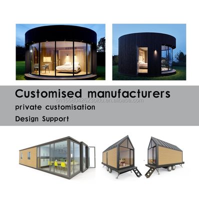 モダンデザイン 軽量 豪華 大容量 モジュール型 丸い 小さな家 軽鋼とサンドイッチパネル材料で組み立てられた