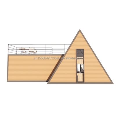 現代製のプリファブリック三角形住宅のためのカスタマイズ可能で耐久性のある木造A型鋼筋構造ハウス