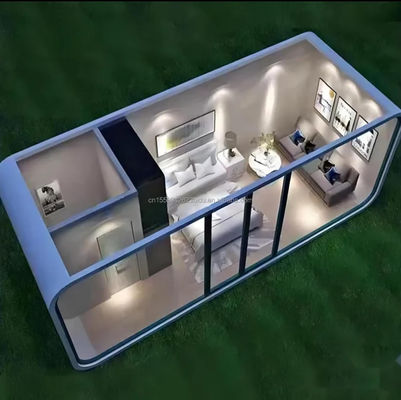 EU 20FT ホテルやリゾートでスタイリッシュなコンテナで暮らすための現代的な住宅用プリファブハウス
