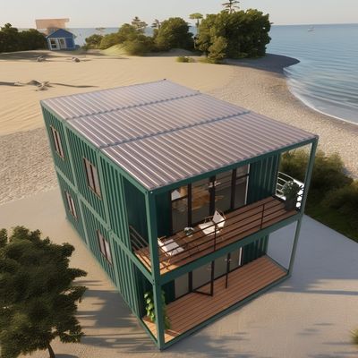 オーダーメイドの2階建てのコンテナハウス 海辺の休暇 防火 プリファブリック 森林別荘 リゾート サイズ 20フィート 40フィート