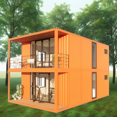 オーダーメイドの2階建てのコンテナハウス 海辺の休暇 防火 プリファブリック 森林別荘 リゾート サイズ 20フィート 40フィート