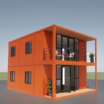 オーダーメイドの2階建てのコンテナハウス 海辺の休暇 防火 プリファブリック 森林別荘 リゾート サイズ 20フィート 40フィート