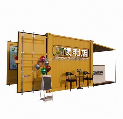カスタマイズされた色 簡単にインストール プリファブハウス 10 フィート フラットパック リビング コンテナ モジュール型住宅内での食事