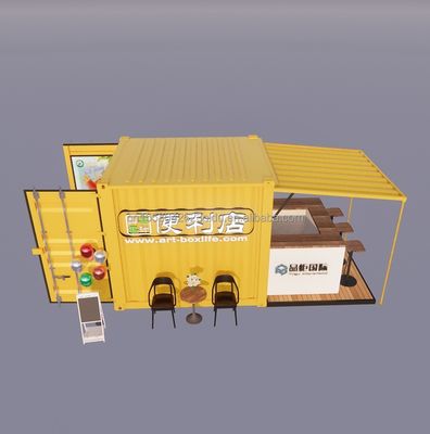 カスタマイズされた色 簡単にインストール プリファブハウス 10 フィート フラットパック リビング コンテナ モジュール型住宅内での食事