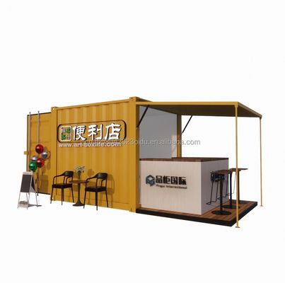カスタマイズされた色 簡単にインストール プリファブハウス 10 フィート フラットパック リビング コンテナ モジュール型住宅内での食事