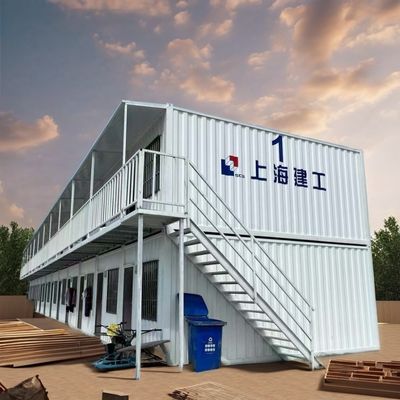 迅速な組立 現代のオフィスのためのポータブルフラットパックコンテナハウス ビーチハウスと建設工学キャンプ