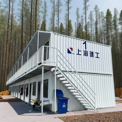 迅速な組立 現代のオフィスのためのポータブルフラットパックコンテナハウス ビーチハウスと建設工学キャンプ