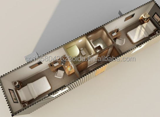 50/75/100mm ウォーブサンドイッチパネル 壁 デザイン 可変 40フィート 改造された 輸送コンテナ 家 居住 休暇