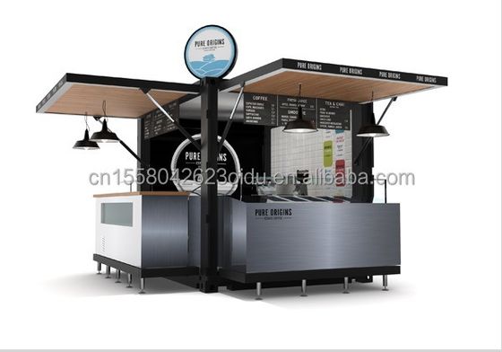 木製 屋外 カスタマイズ コーヒーブース モール キオスク 10フィート コンテナショップ モダン ホテル