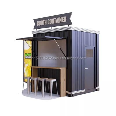 木製 屋外 カスタマイズ コーヒーブース モール キオスク 10フィート コンテナショップ モダン ホテル