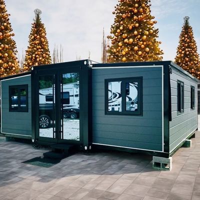 プレファブ 40Ft 20Ft コンテナハウス ハリケーン 防災 拡張可能 2 ベッドルーム ビラ ポータブル ホーム サンドイッチ パネル モダンデザイン
