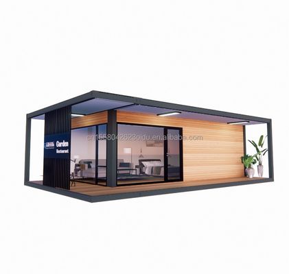 現代デザイン 20ft/40ft 木製ガラスハウスとのコンテナハウス