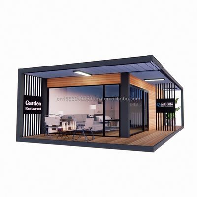 現代デザイン 20ft/40ft 木製ガラスハウスとのコンテナハウス