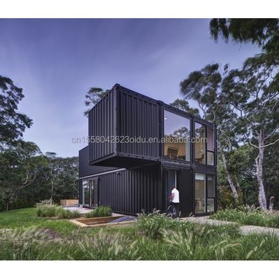 住宅 20フィートプリファブコンテナハウス グラスウォールオフィスビラと2階建てのフラットパック組