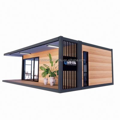現代デザイン 20ft/40ft 木製ガラスハウスとのコンテナハウス
