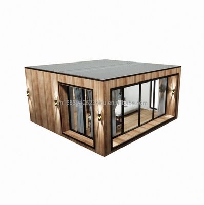 サンシャインハウス コンテナ オーダーメイドの色と40フィートのコンテナハウスのプリファブリック木製ガラスハウス
