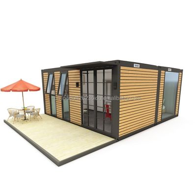 20フィートまたは40フィートのポータブル小型住宅 軽鋼ビラ 模型のプリファブハウス