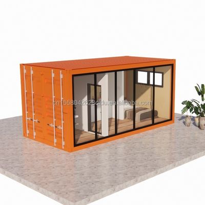 Outdoor Steel and Sandwich Panel Flat Pack Container House with Bathroom 20ft/40ftから作られている