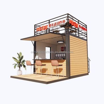 10FT モダンデザイン 鉄鋼構造 コンテナ 店舗/ショップハウス プリファブリックモジュールハウス 3Dモデル/CAD図