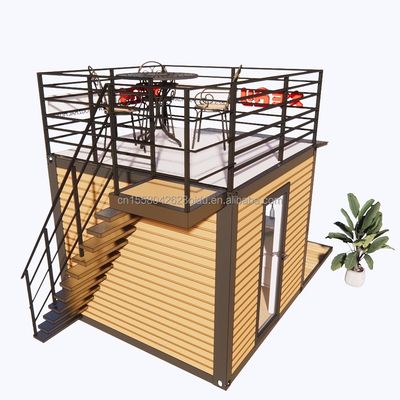 10FT モダンデザイン 鉄鋼構造 コンテナ 店舗/ショップハウス プリファブリックモジュールハウス 3Dモデル/CAD図
