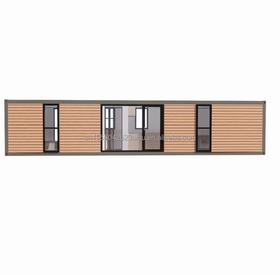 シンプルなスタイルで2つの大きな寝室を持つ20f40ftプリファブリック拡張可能な木製コンテナハウス