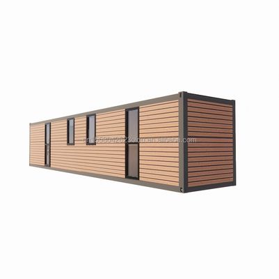 シンプルなスタイルで2つの大きな寝室を持つ20f40ftプリファブリック拡張可能な木製コンテナハウス