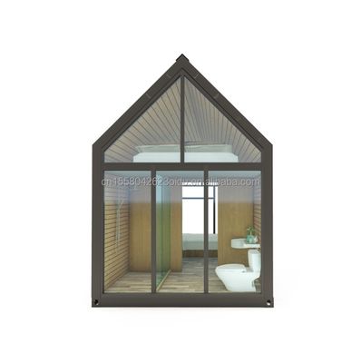 アウトドア ホテル または リビング アルミ合金 窓 三角型屋根 プリファブリック 鋼製 コンテナ ハウス カスタマイズされた色