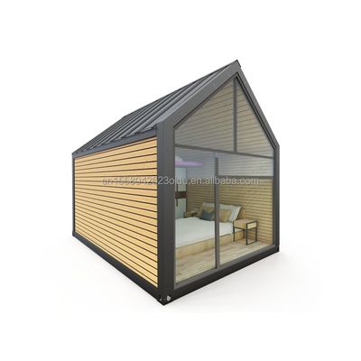 アウトドア ホテル または リビング アルミ合金 窓 三角型屋根 プリファブリック 鋼製 コンテナ ハウス カスタマイズされた色