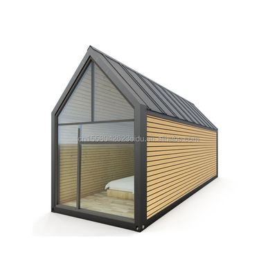 アウトドア ホテル または リビング アルミ合金 窓 三角型屋根 プリファブリック 鋼製 コンテナ ハウス カスタマイズされた色