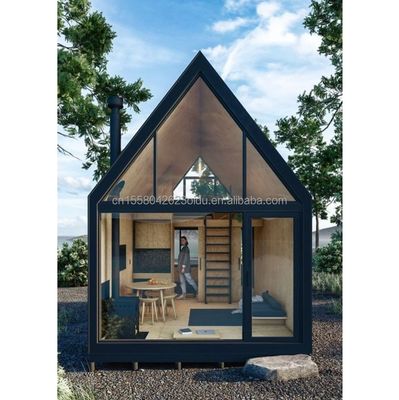 アウトドア ホテル または リビング アルミ合金 窓 三角型屋根 プリファブリック 鋼製 コンテナ ハウス カスタマイズされた色