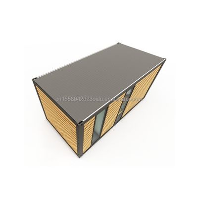 20フィートの現代製製 製鉄コンテナハウス 木色 生活用 製前住宅 小型住宅 カップル ホテルルーム