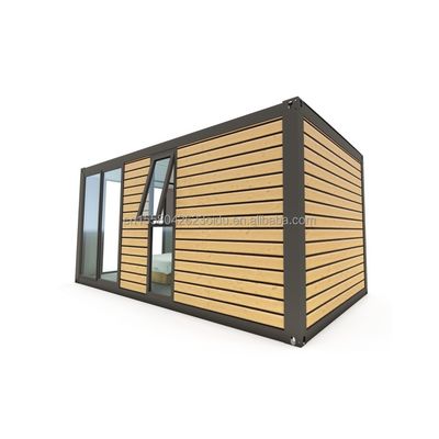 20フィートの現代製製 製鉄コンテナハウス 木色 生活用 製前住宅 小型住宅 カップル ホテルルーム
