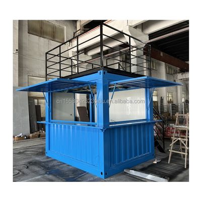 鋼筋枠と電磁鉄の折りたたみ プリファブリック コンテナ レストラン 店舗 食品 ストア コンテナハウス付き 10 フィート