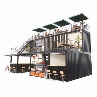 浴室とキッチンを持つコンテナ モジュール式プリファブリックハウスの近代的な急速な建設