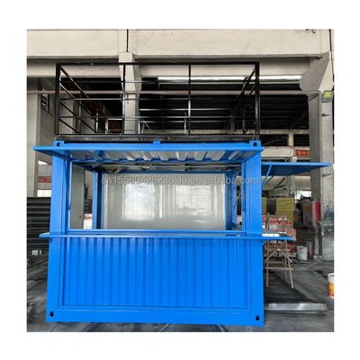 鋼筋枠と電磁鉄の折りたたみ プリファブリック コンテナ レストラン 店舗 食品 ストア コンテナハウス付き 10 フィート