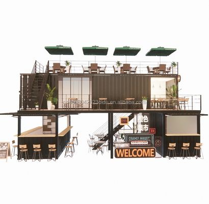 浴室とキッチンを持つコンテナ モジュール式プリファブリックハウスの近代的な急速な建設