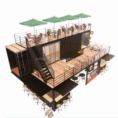 浴室とキッチンを持つコンテナ モジュール式プリファブリックハウスの近代的な急速な建設