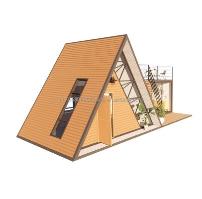 トライアングルハウス 50/75/100mm 波サンドイッチパネル 壁とログ付きの住居用フレームハウスキット