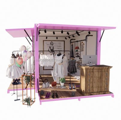 ホテルプロモーション 10フィート ポップアップコンテナ 衣料品店 鋼筋フレーム 鋼筋折りたたみ