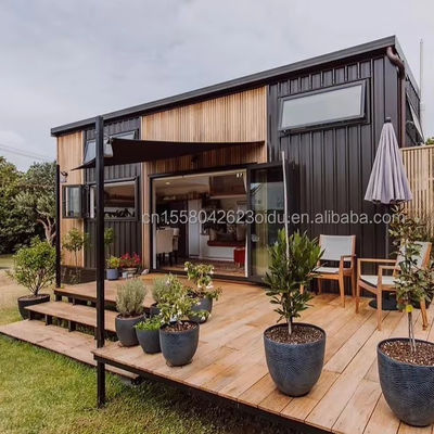 現代のデザイン フラットパックコンテナ 20 FT プレファビリック 屋外やキャンプのための鉄鋼ハウス 低コスト