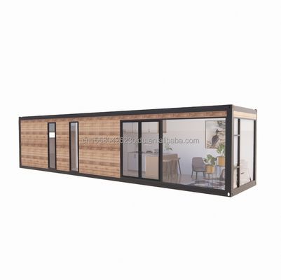 20 FT オーダーメイド モダン プリファブリック 鉄鋼 コンテナ ハウス 屋外 木製 コンテナ と アルミ合金 窓