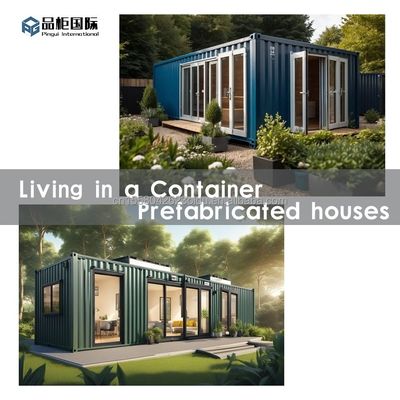 アルミ合金 窓 EU 20 FT 住宅用森林の屋外生活のための鋼製コンテナハウス