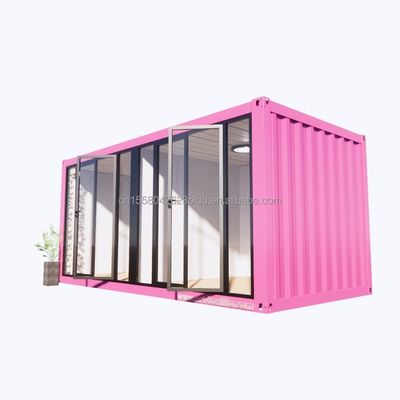 アウトドア フラットパック コンテナ 20-40 FT モダンなデザインとサンドイッチパネルのカスタマイズ可能なプリファブ小屋