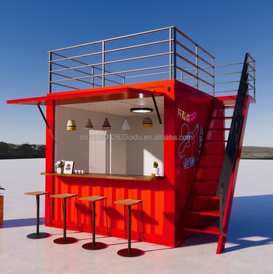 専門店 カスタマイズされたコンテナ コーヒーショップ バー ファーストフード レストラン コンビニストア キオスク ブース アルミ合金窓付き