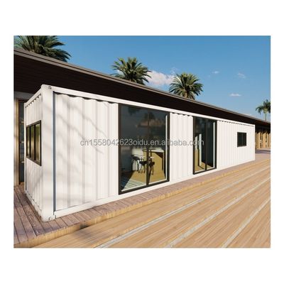 モダンデザインスタイル 40ft 2 ベッドルーム 折りたたむコンテナ オーダーメイド カラーとガラス ドア 屋外生活