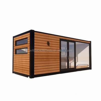 アウトドア・モダンデザイン 拡張可能なコンテナ ホーム プリファブリック 木造構造 家庭用カップル ホテルのための大きなガラスの日光室